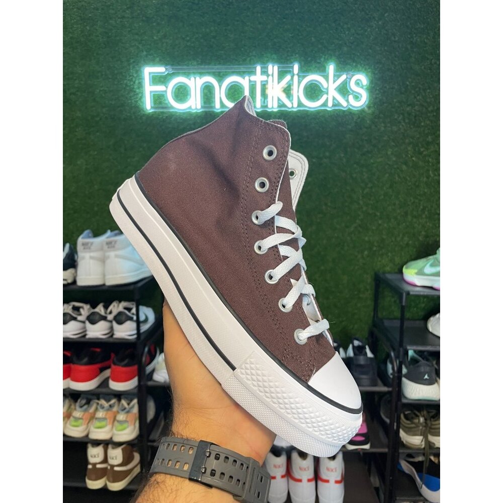Converse CTAS Hi Platform Womens Size 9 Shoes Brown White Classic Casual A12119C